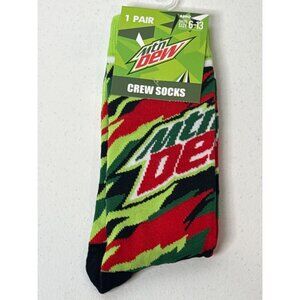 Mountain Dew Socks Crazy Fun Graphic Novelty Dad Gift Silly Cool Wild Funny Mens